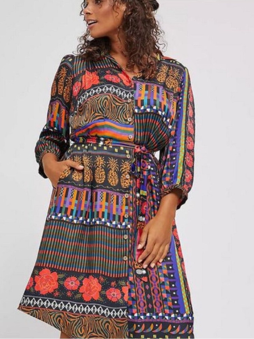 Farm Rio Ciela Midi Shirt Dress(size medium)